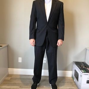 Navy with Pinstripe Jos A Bank Custom Suit